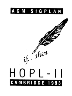 ACM SIGPLAN IF...THEN HOPL - II CAMBRIDGE 1993 trademark