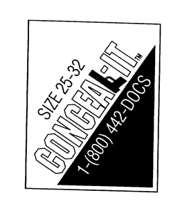 SIZE 25-32 CONCEAL-IT 1-(800)-442-DOCS trademark