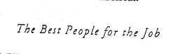 THE BEST PEOPLE FOR THE JOB trademark