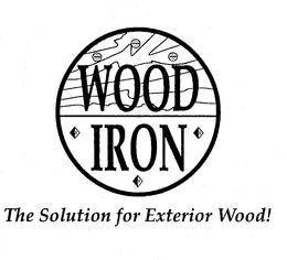 WOOD IRON THE SOLUTION FOR EXTERIOR WOOD! trademark