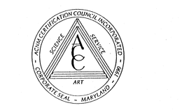 ACC ACNM CERTIFICATION COUNCIL INCORPORATED CORPORATE SEAL MARYLAND 1990 SCIENCE SERVICE ART trademark