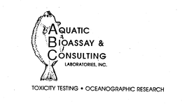 AQUATIC BIOASSAY & CONSULTING LABORATORIES, INC. TOXICITY TESTING OCEANOGRAPHIC RESEARCH trademark