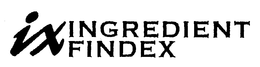 IX INGREDIENT FINDEX trademark
