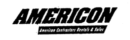 AMERICON AMERICAN CONTRACTORS RENTALS & SALES trademark