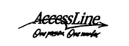 ACCESSLINE ONE PERSON, ONE NUMBER trademark