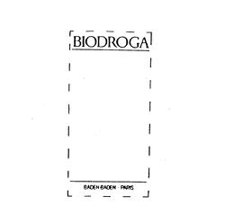 BIODROGA BADEN-BADEN PARIS trademark