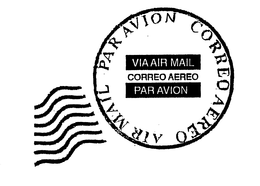VIA AIR MAIL CORREO AEREO PAR AVION trademark