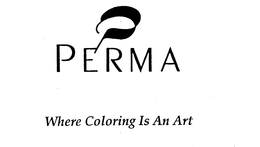 PERMA WHERE COLORING IS AN ART trademark