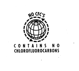 NO CFC'S CONTAINS NO CHLOROFLUOROCARBONS trademark