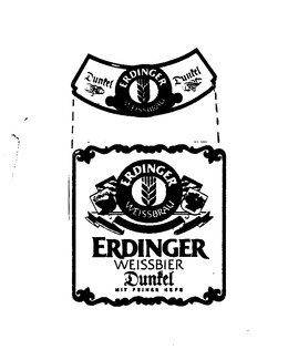 DUNKEL ERDINGER WEISSBRAU ERDINGER WEISSBIER ERDINGER WEISSBIER DUNKEL MIT FEINER HEFE trademark