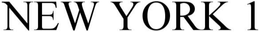 NEW YORK 1 trademark
