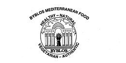 BYBLOS MEDITERRANEAN FOOD HEALTHY-NATURAL BYBLOS VEGETARIAN-AUTHENTIC trademark