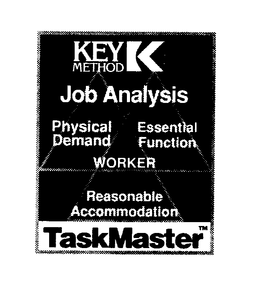 KEY METHOD JOB ANALYSIS PHYSICAL DEMAND ESSENTIAL FUNCTION WORKER REASONABLE ACCOMMODATION TASKMASTER trademark
