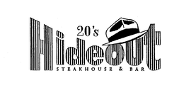 20'S HIDEOUT STEAKHOUSE & BAR trademark