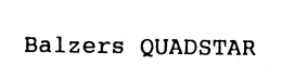 BALZERS QUADSTAR trademark