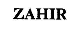 ZAHIR trademark