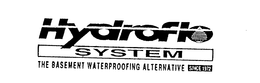 HYDROFLO SYSTEM THE BASEMENT WATERPROOFING ALTERNATIVE SINCE 1972 trademark