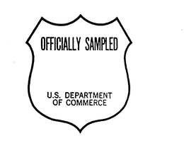 OFFICIALLY SAMPLED U.S. DEPARTMENT OF COMMERCE trademark