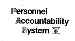 PERSONNEL ACCOUNTABILITY SYSTEM V trademark