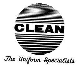CLEAN THE UNIFORM SPECIALISTS trademark