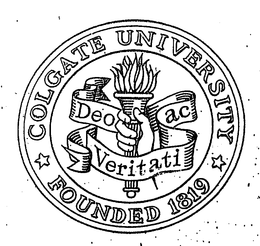 COLGATE UNIVERSITY FOUNDED 1819 DEO AC VERITATI trademark