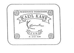 KARL KANI JEANS KANI 5-23-68 trademark