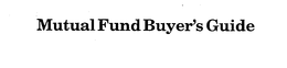 MUTUAL FUND BUYER'S GUIDE trademark