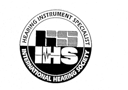HIS IHS HEARING INSTRUMENT SPECIALIST INTERNATIONAL HEARING SOCIETY trademark