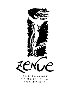 ZENUE THE BALANCE OF BODY MIND AND SPIRIT trademark