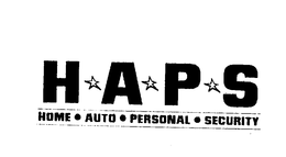 HAPS HOME AUTO PERSONAL SECURITY trademark