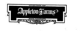 APPLETON FARMS ESTABLISHED 1638 IPSWICH, MASSACHUSETTS trademark