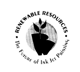 R RENEWABLE RESOURCES THE FUTURE OF INK JET PRINTING trademark