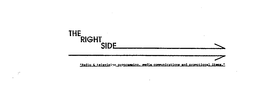 THE RIGHT SIDE "RADIO & TELEVISION PROGRAMMING, MEDIA COMMUNICATIONS AND PROMOTIONAL ITEMS." trademark