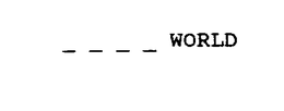 WORLD trademark