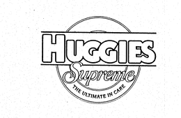 HUGGIES SUPREME THE ULTIMATE IN CARE trademark