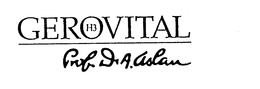 GEROVITAL H3 PROF.DR.A. ASLAN trademark