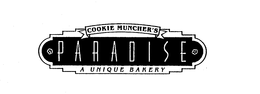 COOKIE MUNCHER'S PARADISE A UNIQUE BAKERY trademark