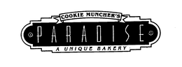 COOKIE MUNCHER'S PARADISE A UNIQUE BAKERY trademark
