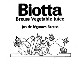 BIOTTA BREUSS VEGETABLE JUICE JUS DE LEGUMES BREUSS trademark