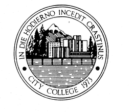 IN DIE HODIERNO INCEDIT CRASTINUS CITY COLLEGE 1973 trademark