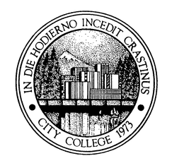 IN DIE HODIERNO INCEDIT CRASTINUS CITY COLLEGE 1973 trademark