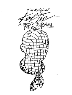 THE ORIGINAL KOOL TIE A PRO-SURVIVAL PRODUCT trademark