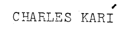 CHARLES KARI trademark