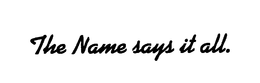 THE NAME SAYS IT ALL. trademark