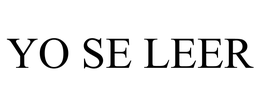 YO SE LEER trademark