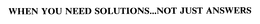 WHEN YOU NEED SOLUTIONS...NOT JUST ANSWERS trademark