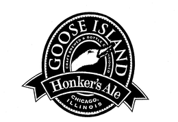 GOOSE ISLAND HONKER'S ALE CRAFT BREWED & BOTTLE CONDITIONED CHICAGO, ILLINOIS trademark