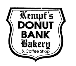 KEMPF'S DONUT BANK BAKERY & COFFEE SHOP trademark