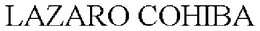 LAZARO COHIBA trademark