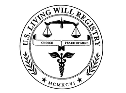 U.S. LIVING WILL REGISTRY CHOICE PEACE OF MIND MCMXCVI trademark
